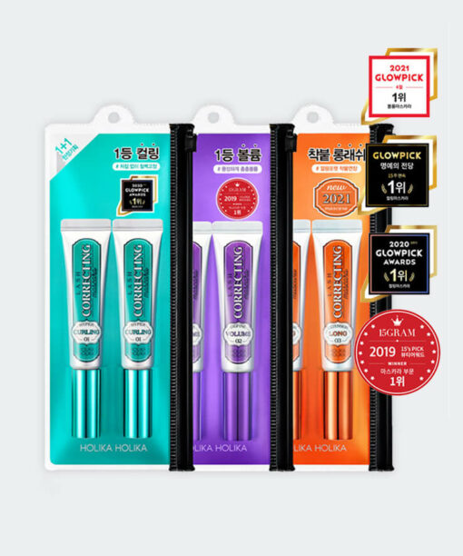 Holika Holika Lash Correcting Mascara 1+1 睫毛矯正睫毛膏 1+1 優惠套裝 - 3款選擇