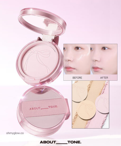日本限定版～自然美肌定妝⭐韓國 About Tone The Blur Powder Pact 柔霧調色定妝粉餅 - 3色調選擇
